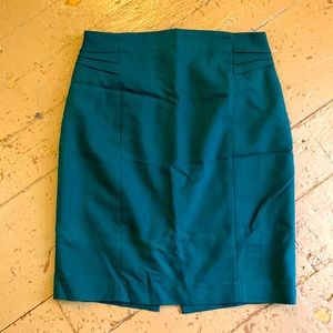Express Green Skirt with Darting sz 6